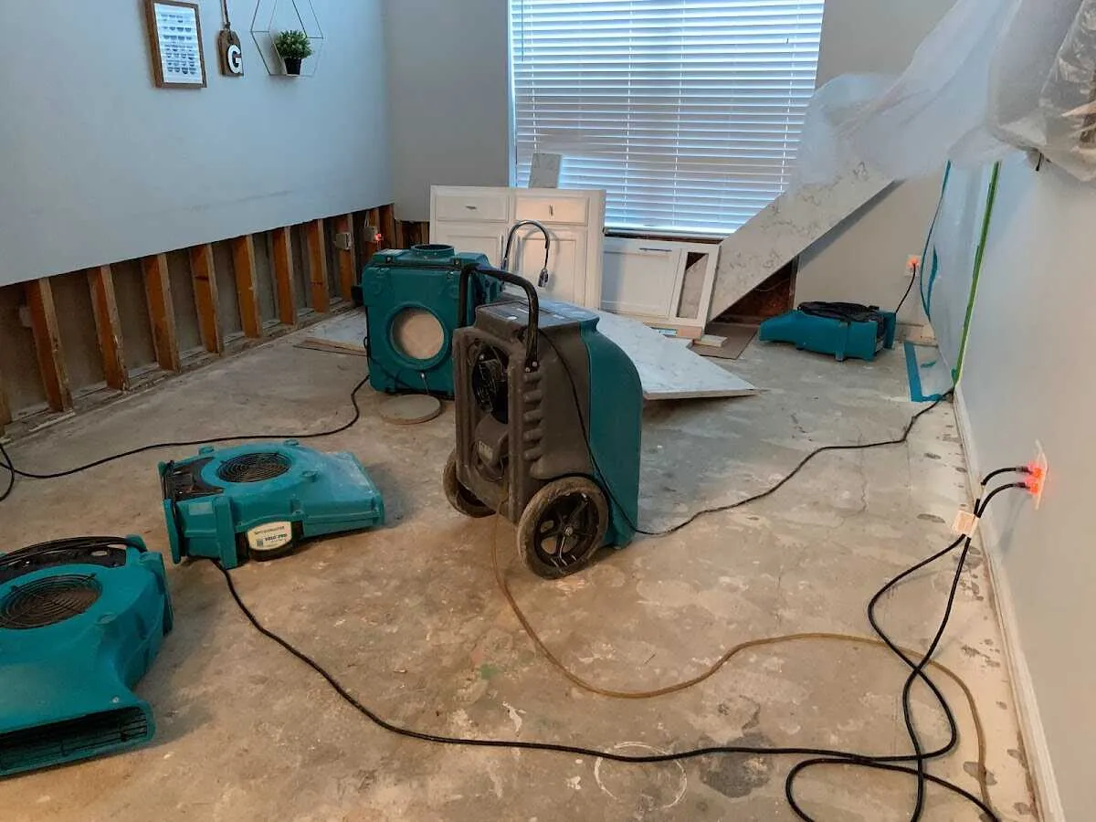 Dehumidifier in flood-cut room for Water Extraction & Removal in Sitka